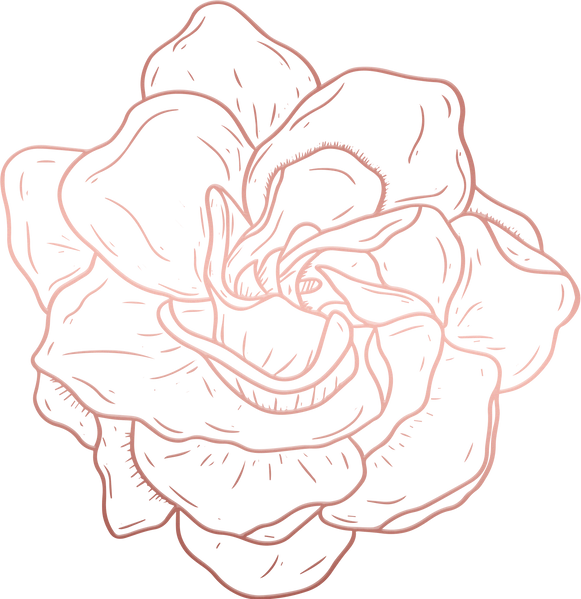 Metallic Monoline Rose Gold Gardenia